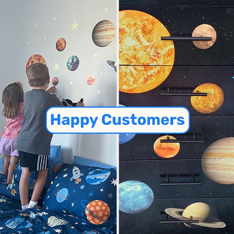 LIDERSTAR Glow in The Dark Stars and Planets, Bright Solar System Wall Stickers -Glowing Ceiling Decals for Kids Bedroom Any Room,Shining Space Decoration, Birthday Christmas Gift for Boys and Girls (Green) - Image 5